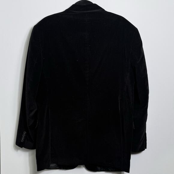 Alan Flusser Black Corduroy Blazer Sport Coat Men’s 44R Classic 2 Button Jacket - Picture 5 of 13